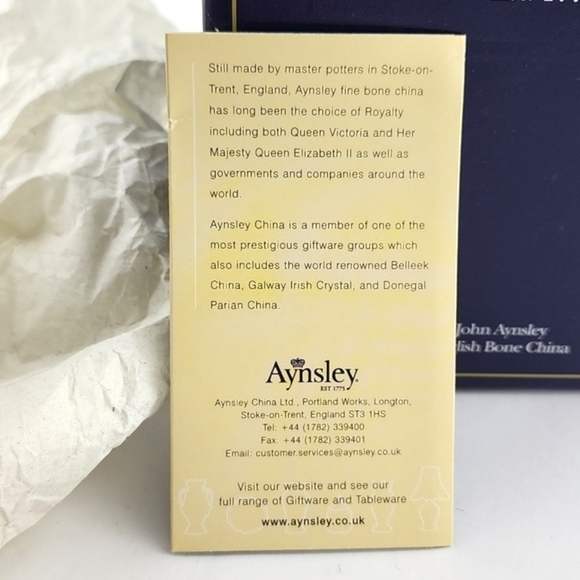 Aynsley Wild Tudor Teddy Bear Figurine English Fine Bone China Original With Box - Picture 10 of 14